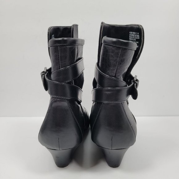 Rockport adiPrene By Adidas Women's Black Leather Wedge Boots US Size 8.5 - Picture 4 of 12